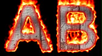 Burning Wood Text Logo Effect 1