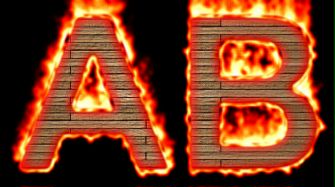 Burning Wood Text Logo Effect 2