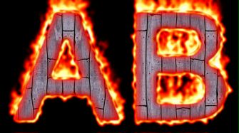 Burning Wood Text Logo Effect 3