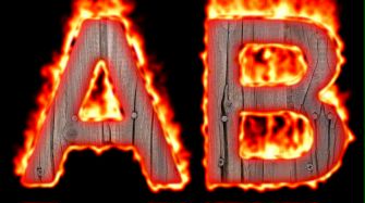 Burning Wood Text Logo Effect 4