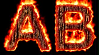 Burning Wood Text Logo Effect 7