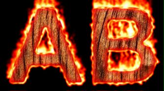 Burning Wood Text Logo Effect 13