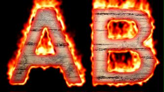 Burning Wood Text Logo Effect 14