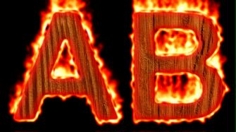 Burning Wood Text Logo Effect 15