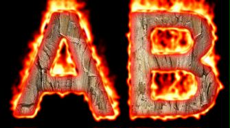 Burning Wood Text Logo Effect 19