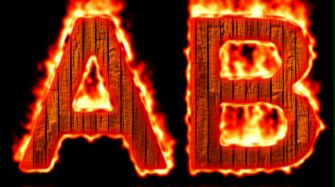 Burning Wood Text Logo Effect 23