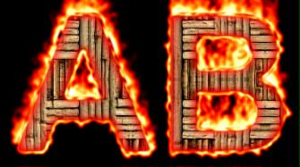 Burning Wood Text Logo Effect 27