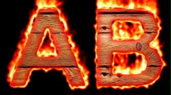 Burning Wood Text Logo Effect 28