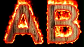 Burning Wood Text Logo Effect 35