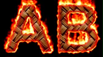 Burning Wood Text Logo Effect 47