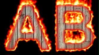 Burning Wood Text Logo Effect 48