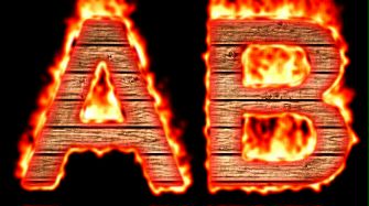 Burning Wood Text Logo Effect 50