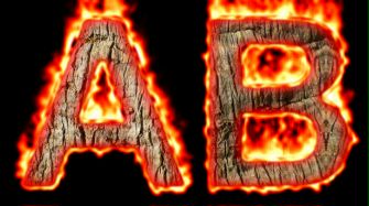 Burning Wood Text Logo Effect 55