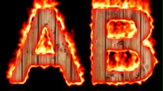 Burning Wood Text Logo Effect 56