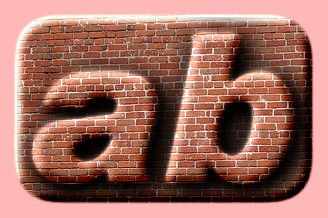 Embossed Brick Text Effect 023