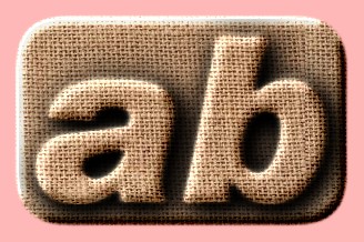 Embossed Fabric Text Effect 020