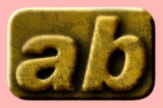 Embossed Golden Text Effect 001