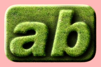 Embossed Grass Text Effect 005
