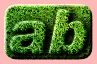 Embossed Grass Text Effect 007
