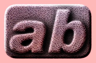 Embossed Leather Text Effect 007