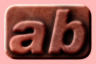 Embossed Leather Text Effect 011