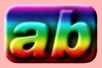 Embossed Rainbow Text Effect 002