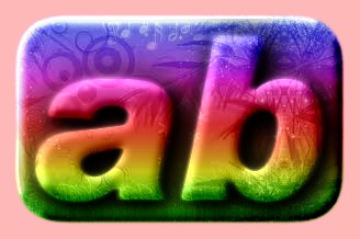 Embossed Rainbow Text Effect 007