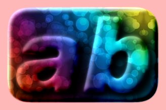Embossed Rainbow Text Effect 008