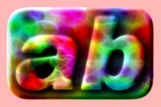 Embossed Rainbow Text Effect 025