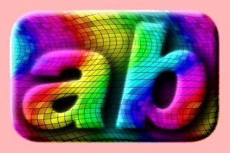 Embossed Rainbow Text Effect 033