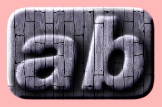 Embossed Wood Text Effect 003