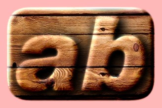 Embossed Wood Text Effect 028