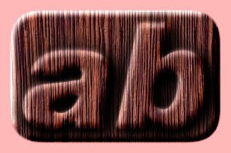 Embossed Wood Text Effect 044
