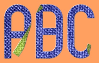 Folded Fabric Text Effect