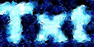 Procedural Blue Crystal Text Effect
