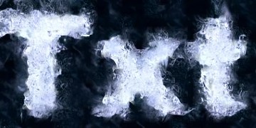 Procedural Frozen Text Effect