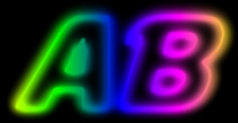 Rainbow Neon Text Effect 2